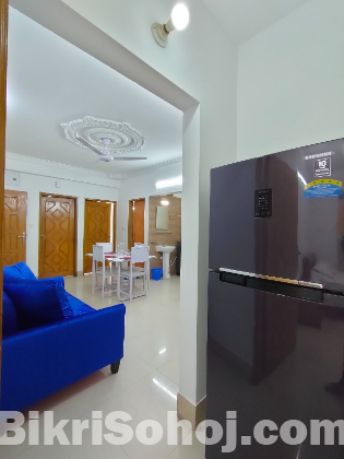 Rent Furnished Three-Bedroom Flat In Bashundhara R/A